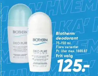 Bilka Biotherm deodorant tilbud