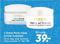 Bilka L'Oréal Paris triple active hudpleje tilbud