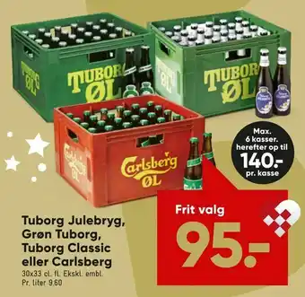 Bilka Tuborg Julebryg, Grøn Tuborg, Tuborg Classic eller Carlsberg tilbud