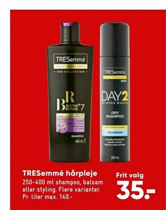 Bilka TRESemmé hårpleje tilbud