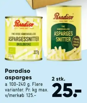 Bilka Paradiso asparges tilbud