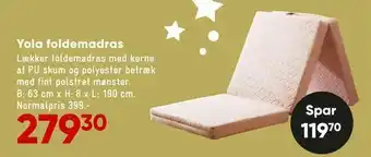 Bilka Yola foldemadras tilbud
