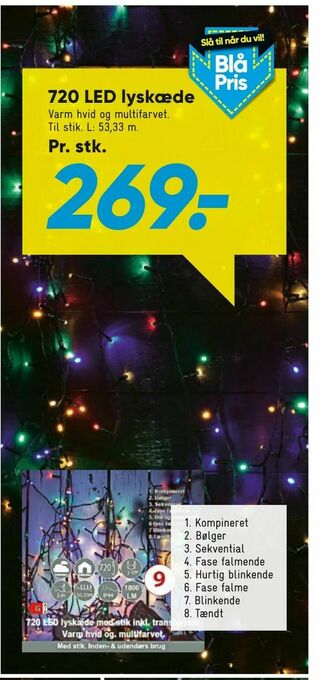 Bilka 720 LED lyskæde tilbud