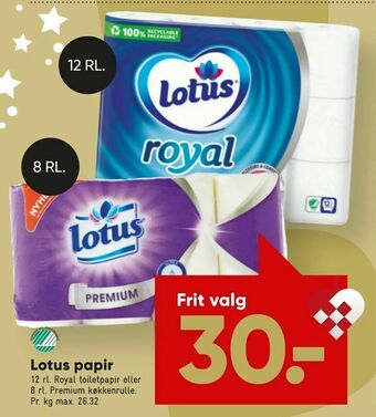 Bilka Lotus papir tilbud