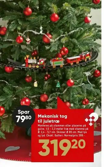 Bilka Mekanisk tog til juletræ tilbud