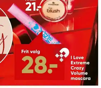 Bilka I Love Extreme Crazy Volume mascara tilbud