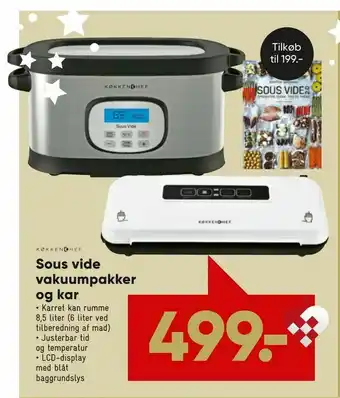 Sous vide vakuum pakker og kar