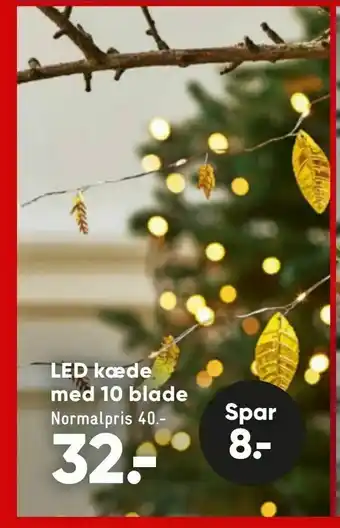Bilka LED kæde med 10 blade tilbud