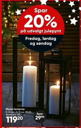 Bilka Metal lanterne tilbud