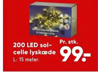 Bilka 200 LED solcelle lyskæde tilbud