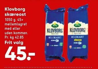 Bilka Klovborg skæreost tilbud