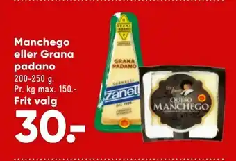 Bilka Manchego eller Grana padano tilbud