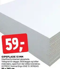 jem & fix GIPSPLADE 13 MM tilbud