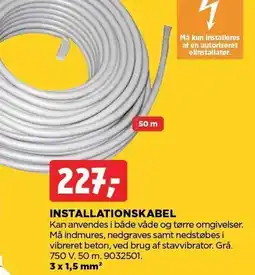 jem & fix INSTALLATIONSKABEL tilbud