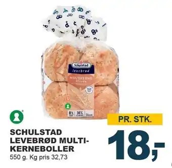 Let-Køb SCHULSTAD LEVEBRØD MULTIKERNEBOLLER tilbud