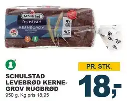 Let-Køb SCHULSTAD LEVEBRØD GROVKERNE RUGBRØD tilbud