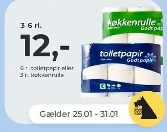 Netto Toiletpapir eller køkkenrulle tilbud