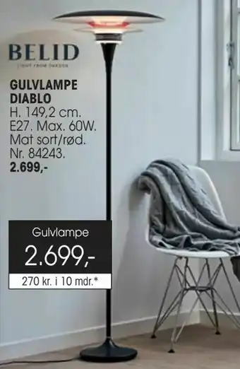 Daells Bolighus Gulvlampe diablo tilbud
