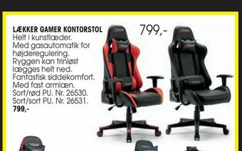 Daells Bolighus Lækker gamer kontorstol tilbud