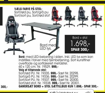 Daells Bolighus Gamersæt bord + stol sættillbud tilbud