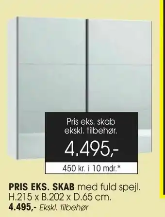 Daells Bolighus Pris eks. skab tilbud