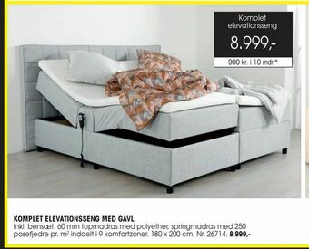 Daells Bolighus Komplet elevationsseng med gavl tilbud