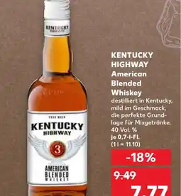 Kaufland KENTUCKY HIGHWAY American blended whiskey tilbud