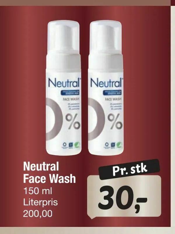 Neutral face store wash