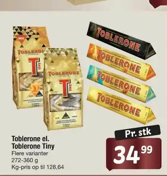 Fakta Tyskland Toblerone el. Toblerone Tiny tilbud