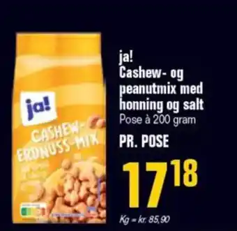 Otto Duborg JA! Cashew-og peanutmix med honning og salt tilbud