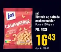 Otto Duborg JA! Ristede og saltede cashewnødder tilbud