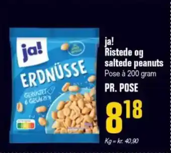 Otto Duborg JA! Ristede og saltede peanuts tilbud