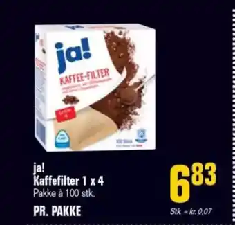 Otto Duborg JA! Kaffefilter 1 x 4 tilbud