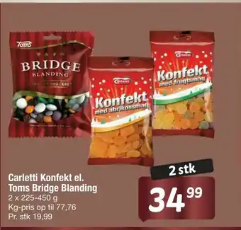 Fakta Tyskland Carletti Konfekt el. Toms Bridge Blanding tilbud