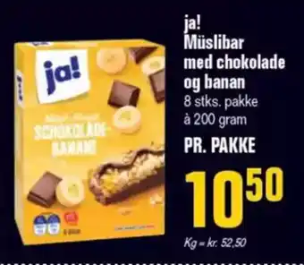 Otto Duborg JA! Müslibar med chokolade og banan tilbud