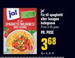 Otto Duborg JA! Fix til spaghetti eller lasagne bolognese tilbud