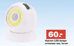 Bauhaus Vidcom led-lampe m/sensor ass. farver tilbud