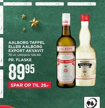 MENY Aalborg taffel eller aalborg export akvavit tilbud