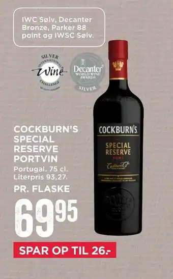 MENY Cockburn's special reserve portvin tilbud
