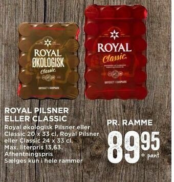 MENY Royal pilsner eller classic tilbud