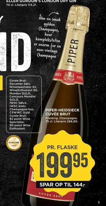 MENY Piper-heidsieck cuvée brut tilbud