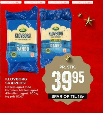 MENY Klovborg skæreost tilbud