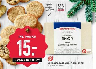 MENY ØLLINGEGAARD ØKOLOGISK SMØR tilbud