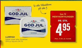 MENY Lurpak tilbud