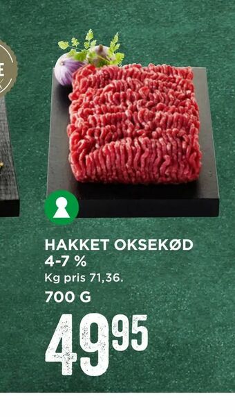 MENY Hakket oksekød 4-7 % tilbud