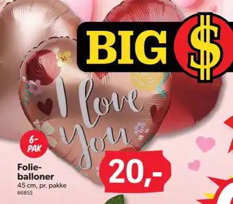 BigDollar Folieballoner tilbud