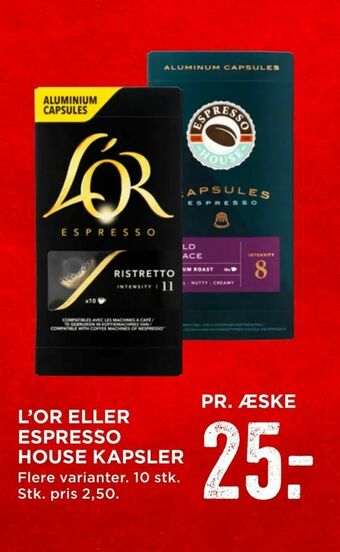 MENY L'or eller espresso house kapsler tilbud