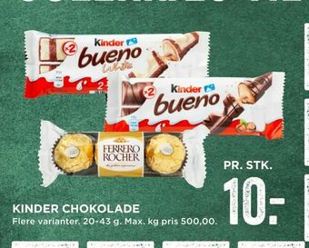 MENY Kinder chokolade tilbud