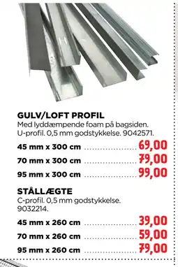 jem & fix GULV/LOFT PROFIL tilbud