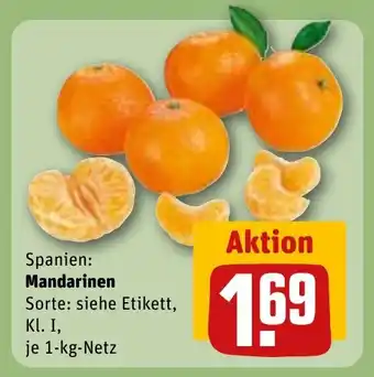 REWE Spanien: Mandarinen Sorte: siehe Etikett, tilbud